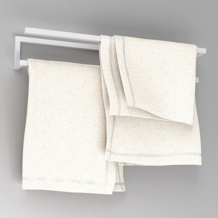 Suporte de parede para toalha 10x60 cm branco