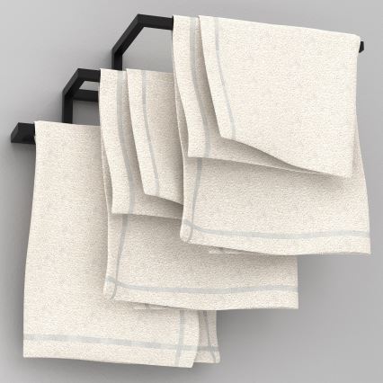 Suporte de parede para toalha 19x58 cm preto