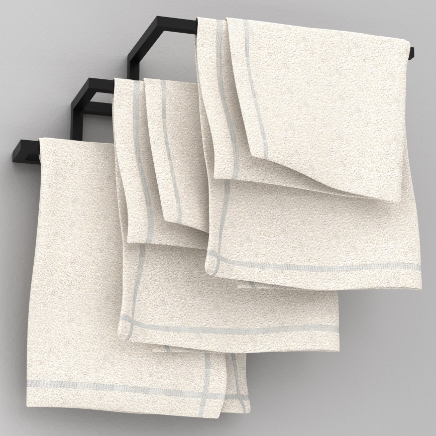 Suporte de parede para toalha 19x58 cm preto