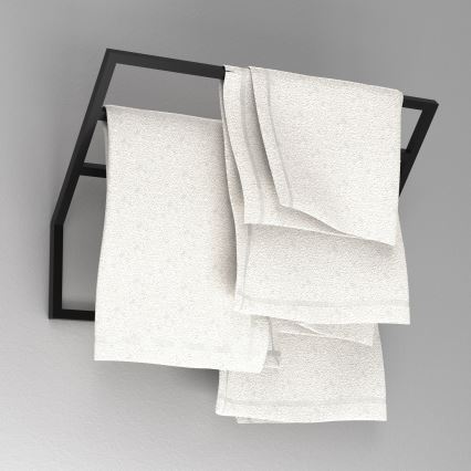 Suporte de parede para toalha 37x60 cm preto