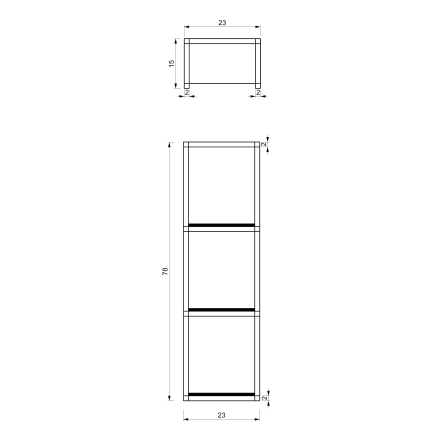 Suporte de parede para toalha 78x23 cm branco