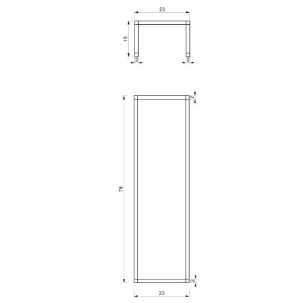 Suporte de parede para toalha 78x23 cm preto