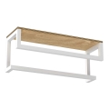 Suporte de parede para toalha com prateleira 14x40 cm branco