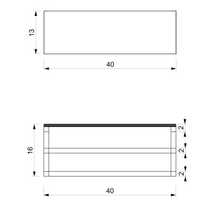 Suporte de parede para toalha com prateleira 14x40 cm branco
