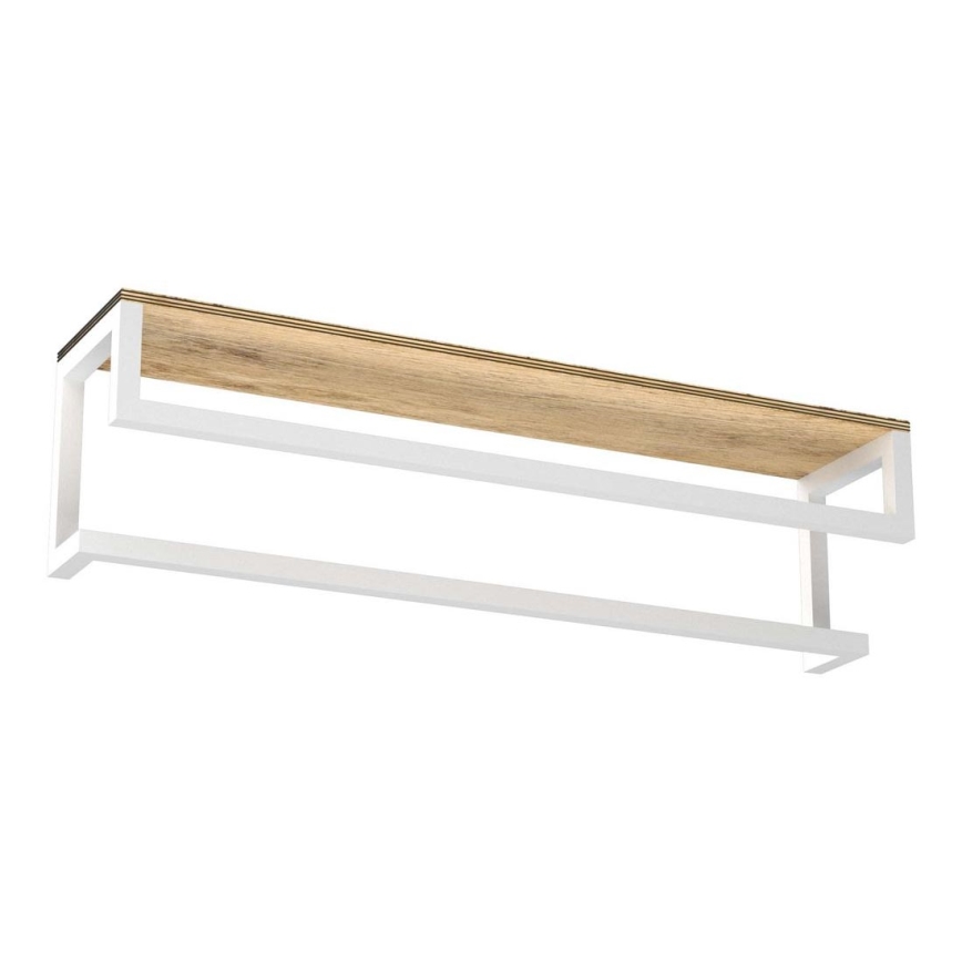 Suporte de parede para toalha com prateleira 14x60 cm branco