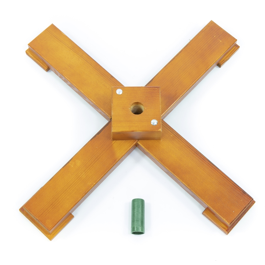 Suporte em madeira para árvore de Natal com diâmetro do encaixe de 33 mm