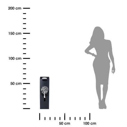 Suporte metálico para guarda-chuvas INDUSTRIAL 60x21 cm preto