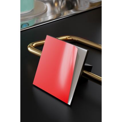 Suporte metálico para papel higiénico 8x16 cm preto/dourado