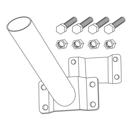 Suporte para candeeiro de rua com um conjunto de montagem STREET preto