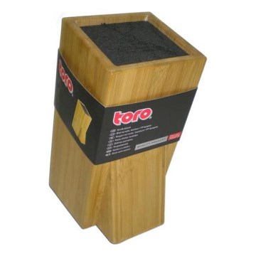 Suporte para facas com inserto flexível 23,8x11 cm bambu