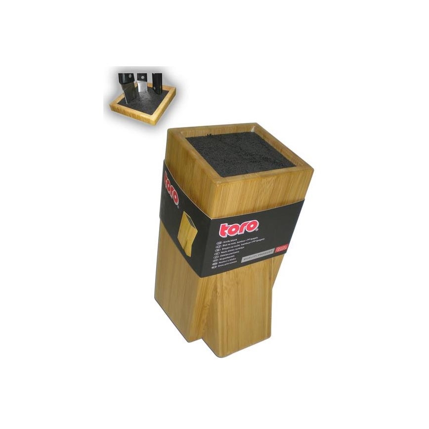 Suporte para facas com inserto flexível 23,8x11 cm bambu