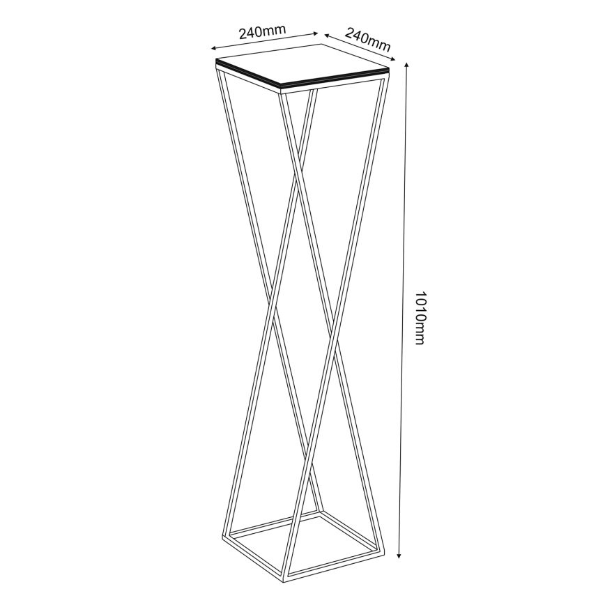 Suporte para flores 100x24 cm branco