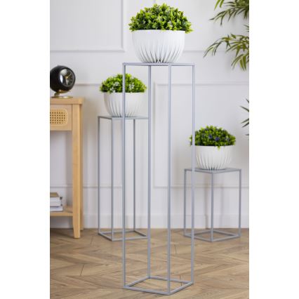 Suporte para flores 100x24 cm cinzento