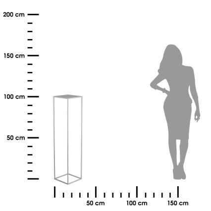 Suporte para flores 100x24 cm cinzento