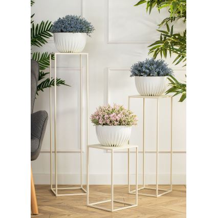 Suporte para flores 100x24 cm creme