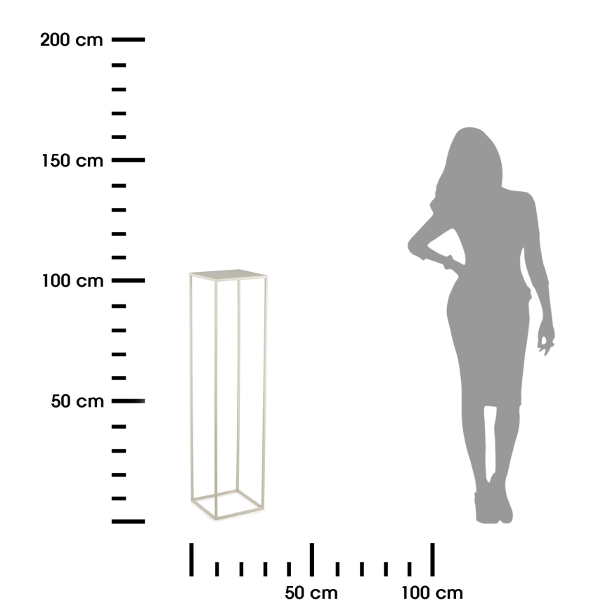 Suporte para flores 100x24 cm creme