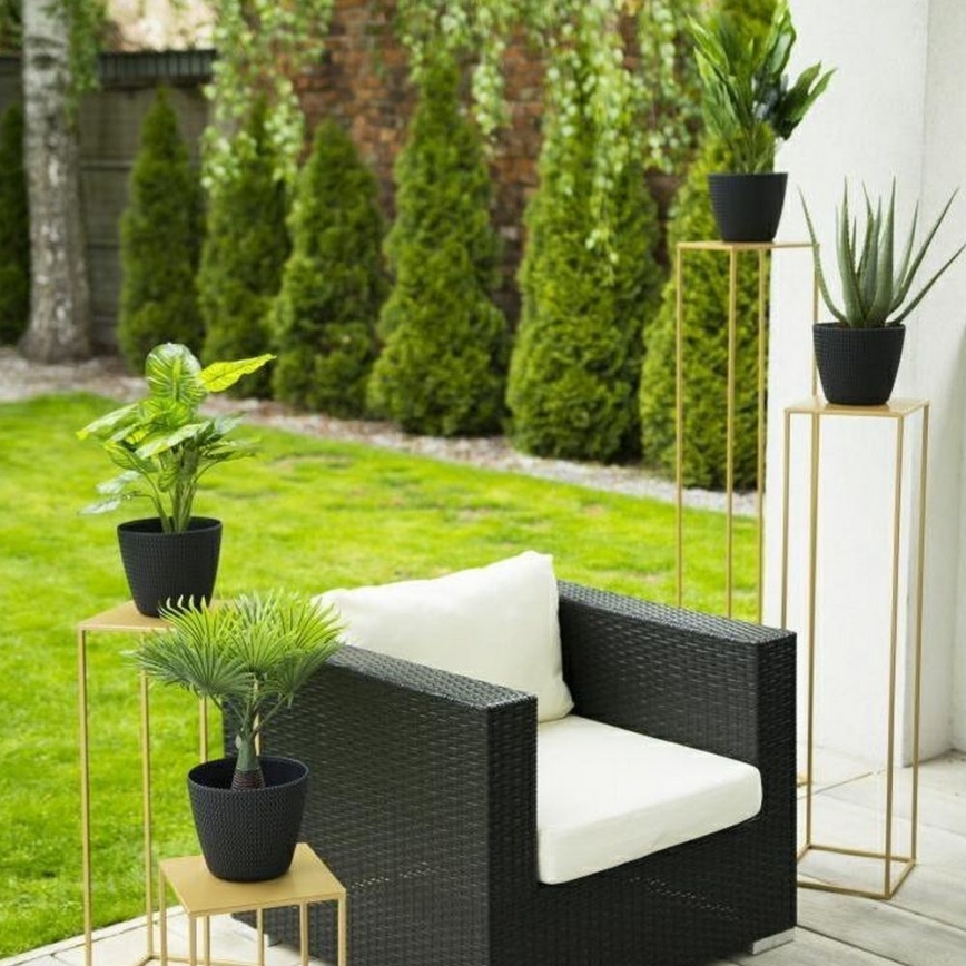 Suporte para flores 100x24 cm dourado