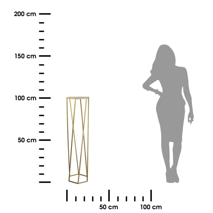 Suporte para flores 100x24 cm dourado