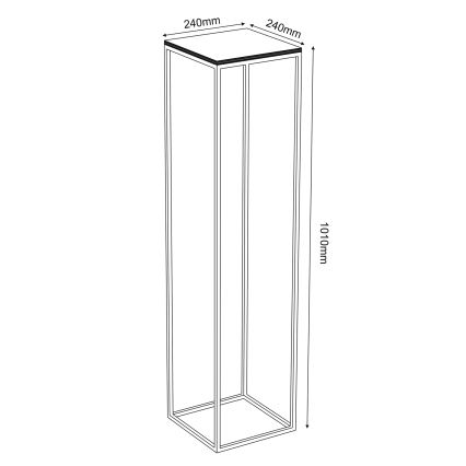 Suporte para flores 100x24 cm preto