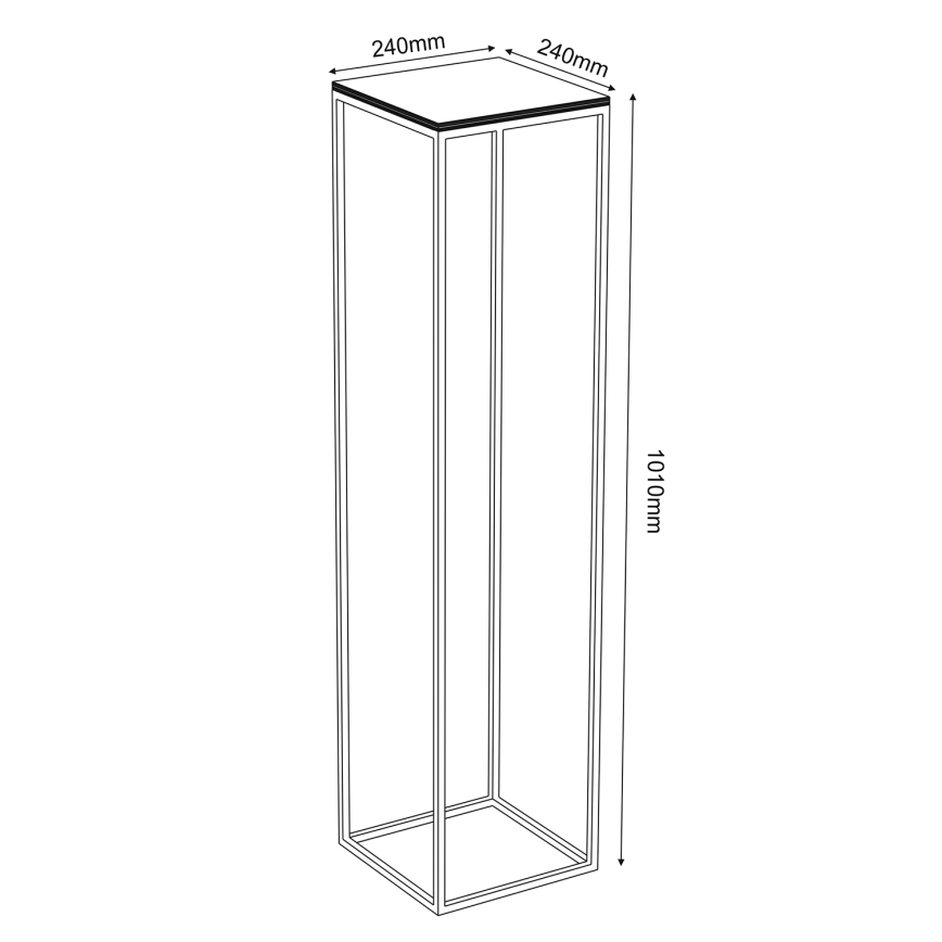 Suporte para flores 100x24 cm preto