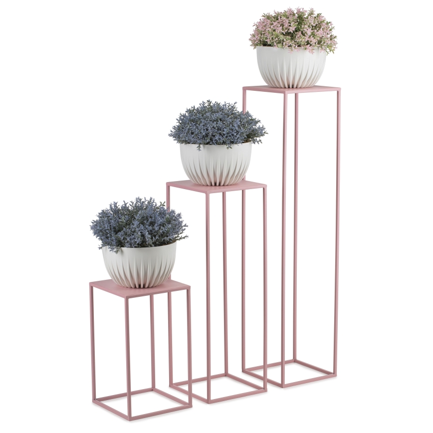 Suporte para flores 100x24 cm rosa