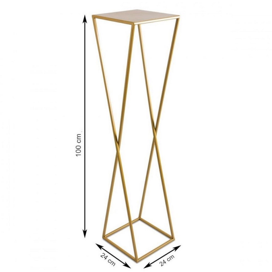 Suporte para flores 100x24 dourado