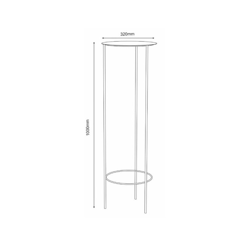 Suporte para flores 100x32 cm preto