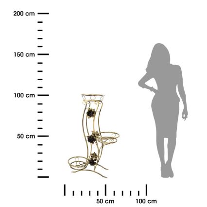 Suporte para flores 100x70 cm dourado