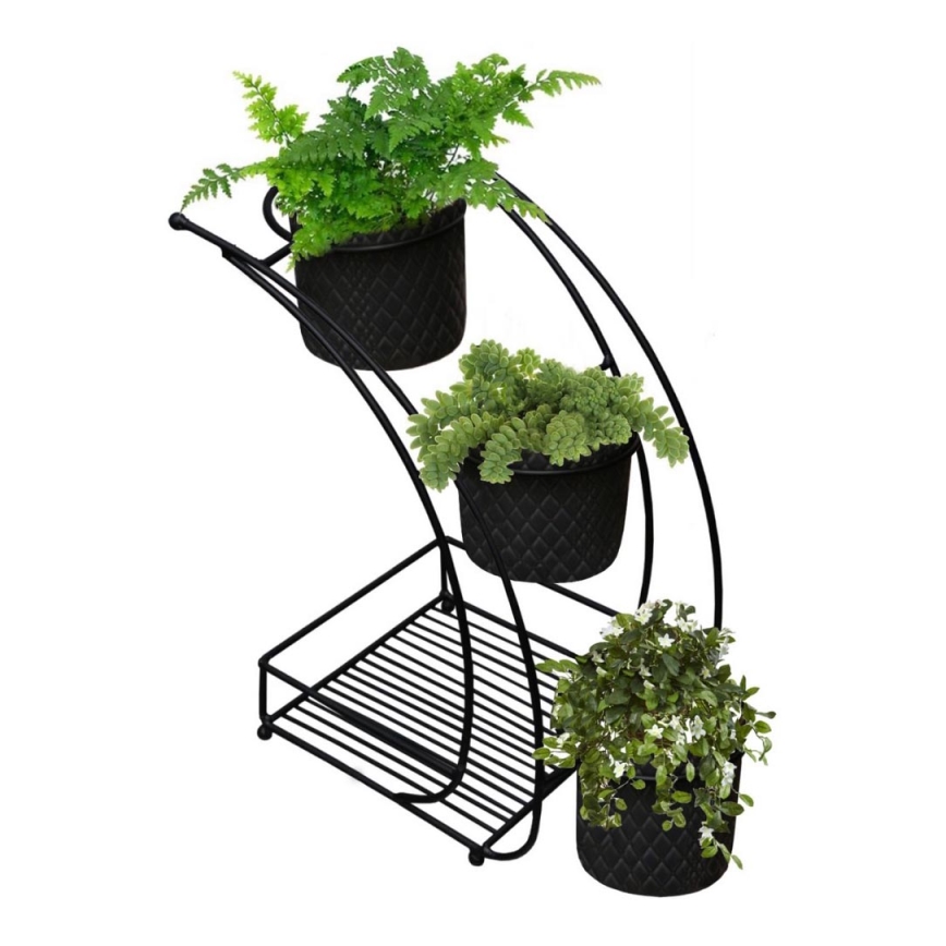 Suporte para flores 37x19 cm preto/metal