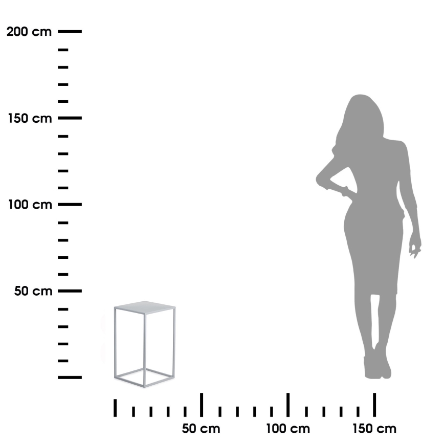 Suporte para flores 40x24 cm cinzento