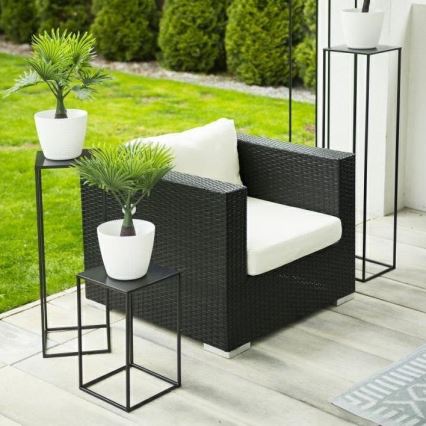 Suporte para plantas 40x24 cm preto