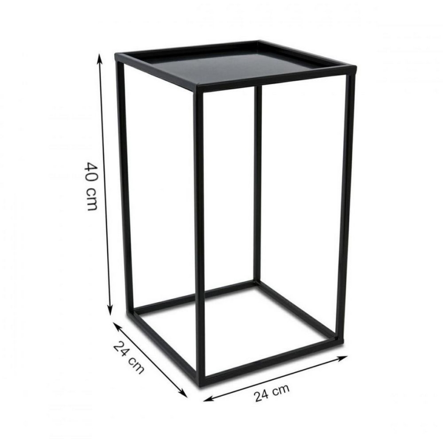 Suporte para plantas 40x24 cm preto