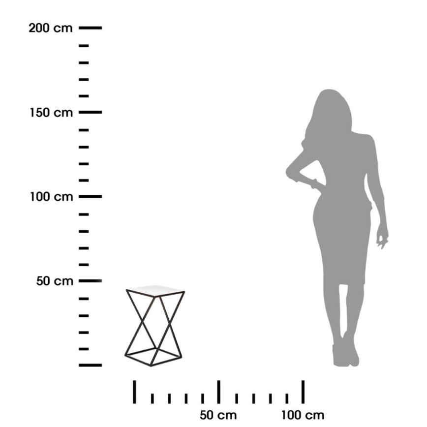 Suporte para plantas 40x24 cm preto