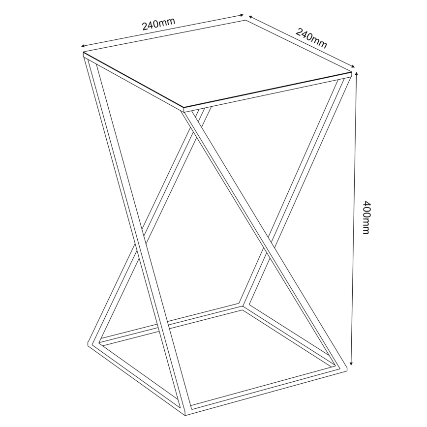 Suporte para plantas 40x24 cm preto