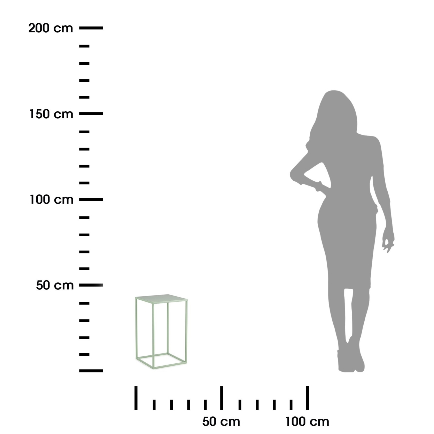 Suporte para flores 40x24 cm verde claro