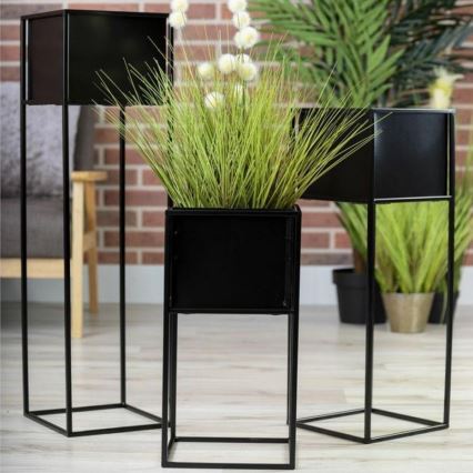 Suporte para plantas 50x24 cm preto
