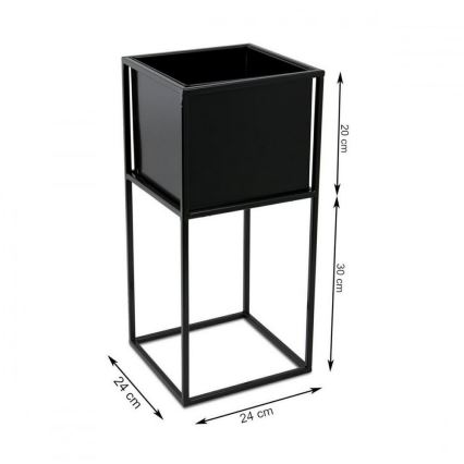 Suporte para plantas 50x24 cm preto