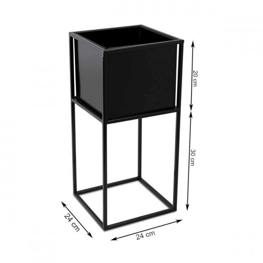 Suporte para plantas 50x24 cm preto
