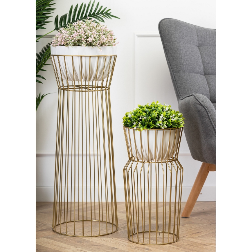 Suporte para flores 50x26 cm dourado