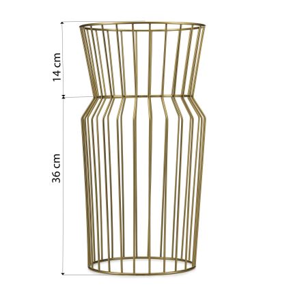 Suporte para flores 50x26 cm dourado