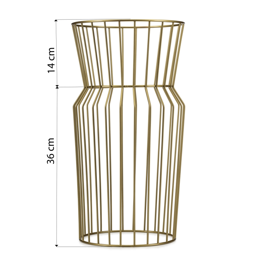 Suporte para flores 50x26 cm dourado