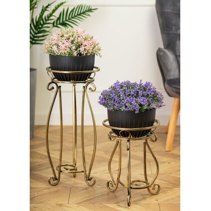 Suporte para flores 62x28 cm dourado