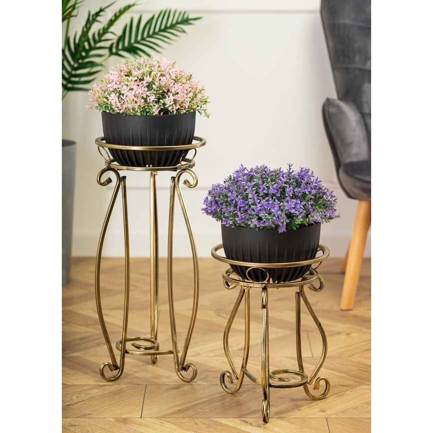 Suporte para flores 62x28 cm dourado