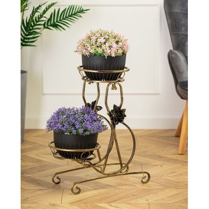 Suporte para flores 64x54 cm dourado