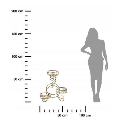 Suporte para plantas 64x60 cm dourado