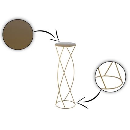 Suporte para plantas 70x22,5 cm dourado