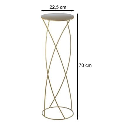 Suporte para plantas 70x22,5 cm dourado