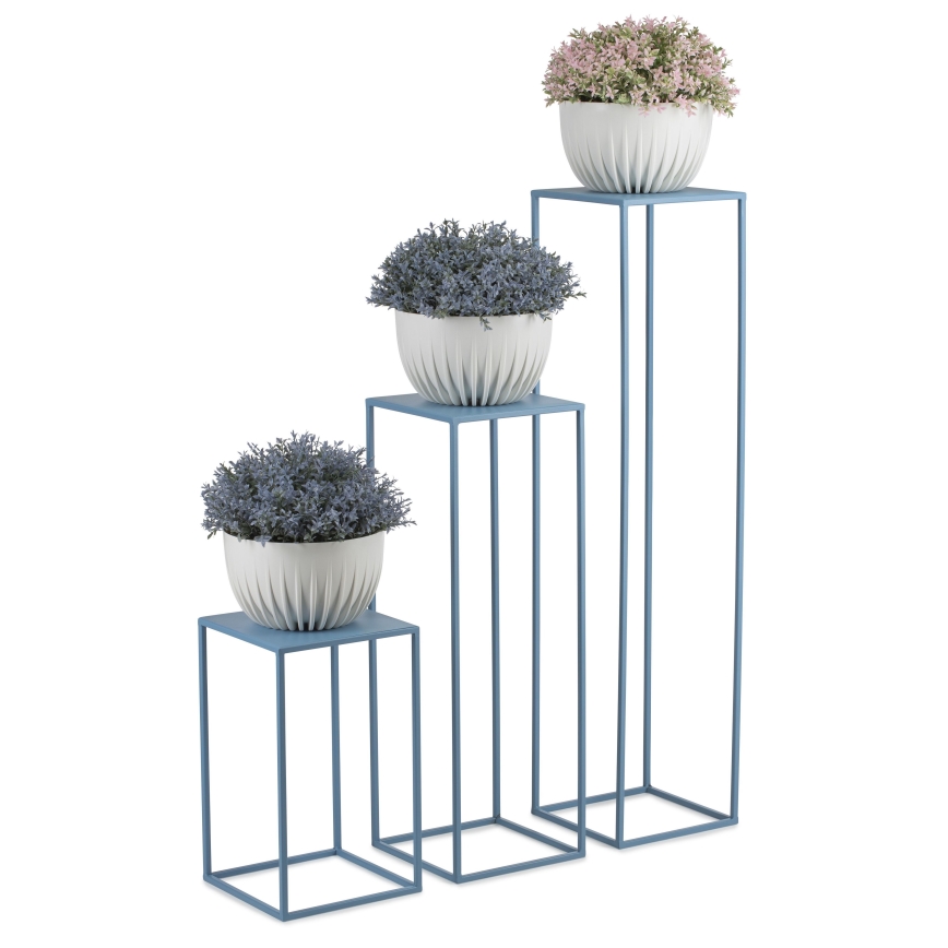 Suporte para flores 70x24 cm azul