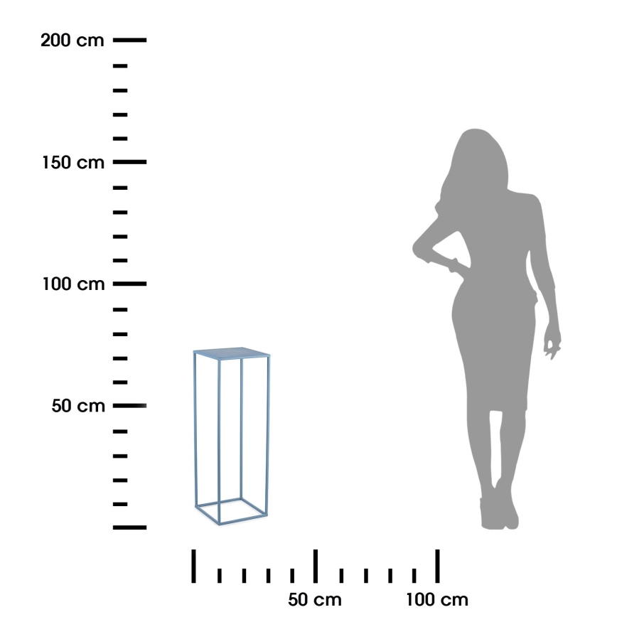 Suporte para flores 70x24 cm azul