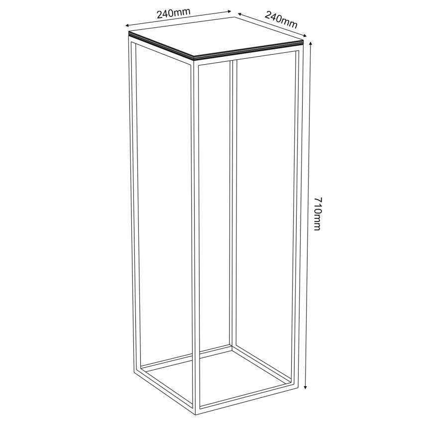 Suporte para flores 70x24 cm branco